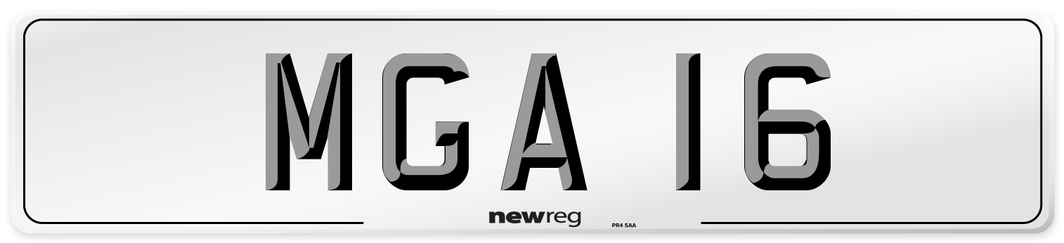 MGA 16 Number Plate from New Reg